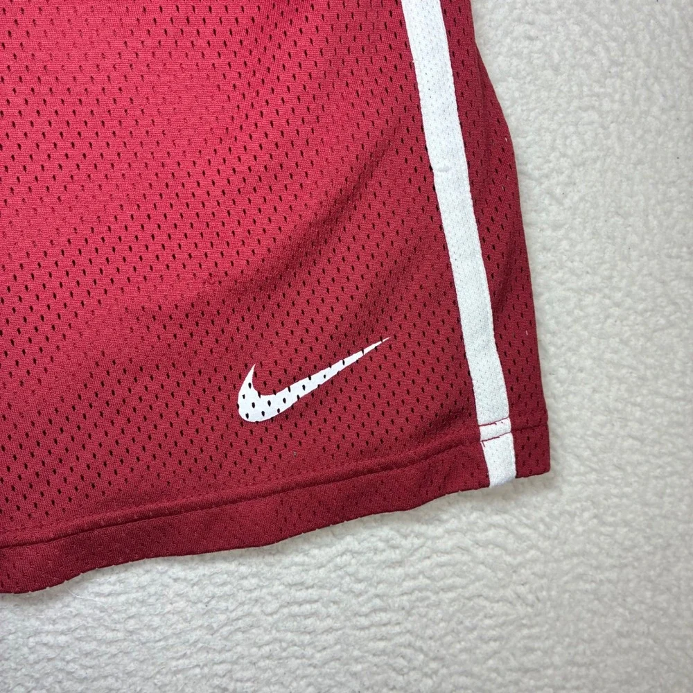 Y2K Nike Alabama Crimson Tide Baggy Basketball Shorts Men XL Red Mesh Drawstring